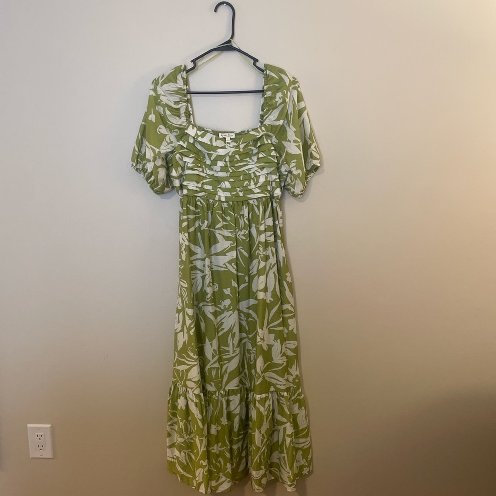 Green Floral Women's Dress